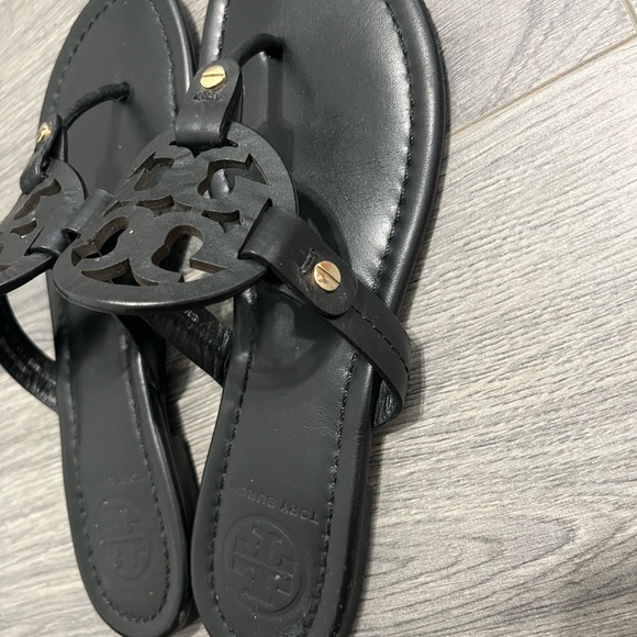 Tory Burch Black Leather Sandals - Picture 5 of 14